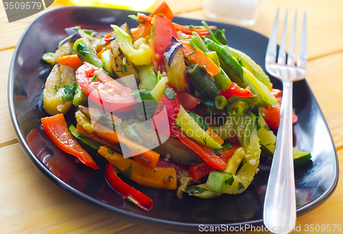 Image of Stir fried variety of vegetables , Thai style food
