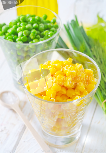 Image of corn and peas