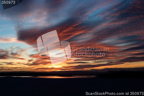 Image of Winter Fjord Sunset