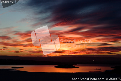 Image of Winter Fjord Sunset