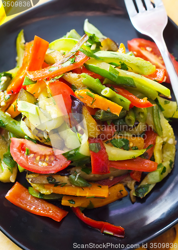 Image of Stir fried variety of vegetables , Thai style food