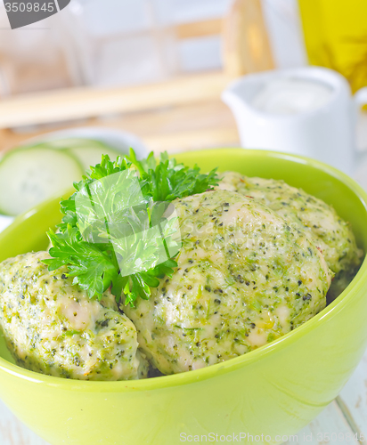 Image of cutlets from chicken and vegetables
