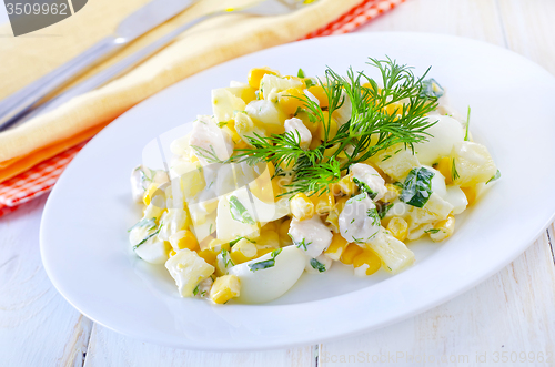 Image of Fresh salad with chicken