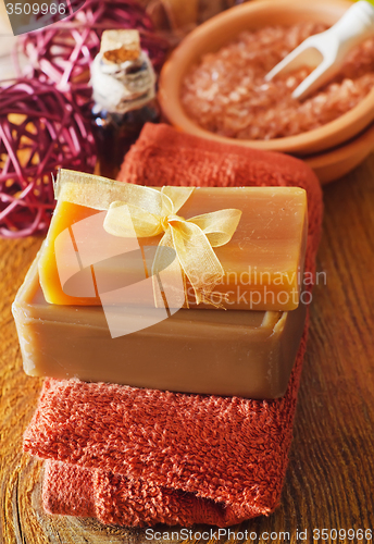 Image of soap and towels