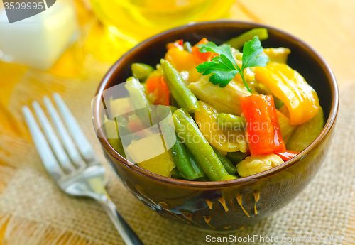 Image of Fresh vegetable stew in the bowl