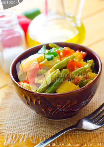 Image of Fresh vegetable stew in the bowl