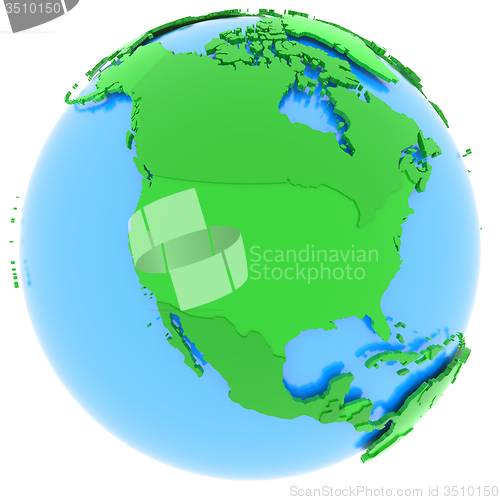 Image of North America on Earth