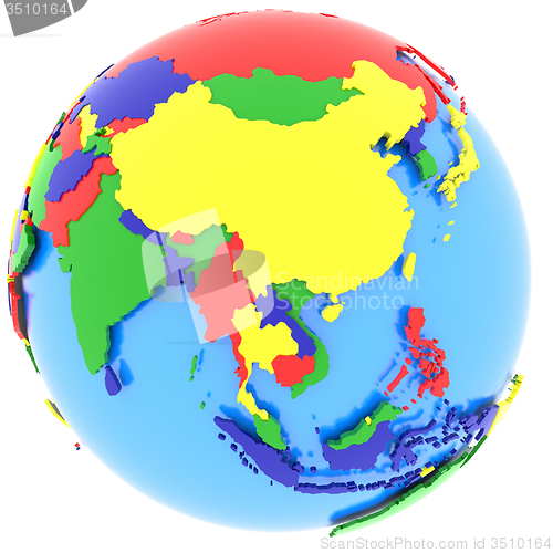 Image of Asia on Earth