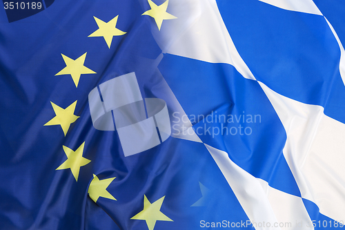 Image of European Union flag vs. Bavaria flag