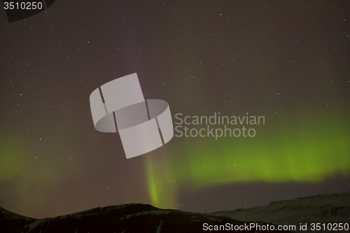 Image of Different colors of northern lights in Iceland