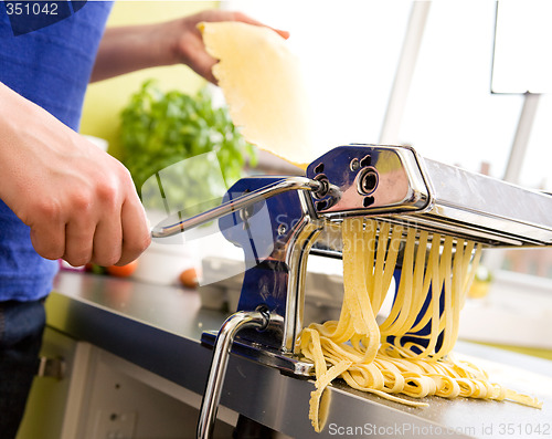 Image of Homemade Pasta Fettuccine Detail