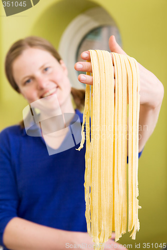 Image of Homemade Pasta Fettuccine Detail