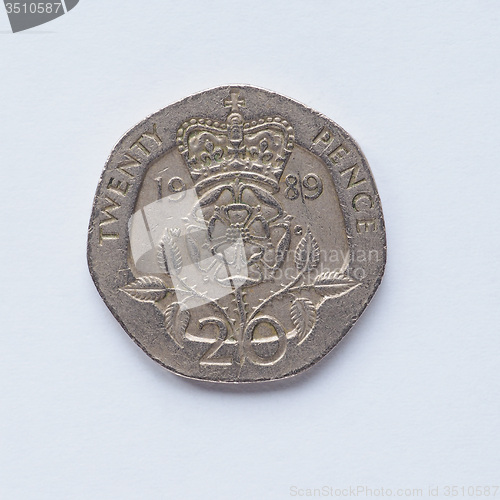 Image of UK 20 pence coin