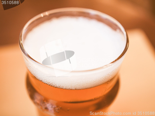 Image of Retro looking Pint of British ale beer