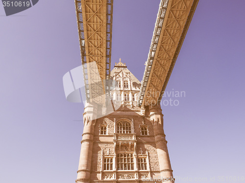 Image of Retro looking Tower Bridge in London