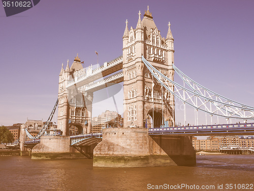 Image of Retro looking Tower Bridge in London