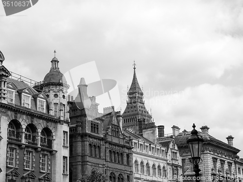 Image of Black and white Big Ben in London