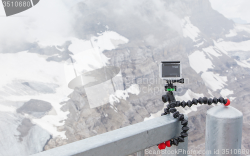 Image of LES DIABLERETS, SWITZERLAND - JULY 22, 2015: Closeup of GoPro He