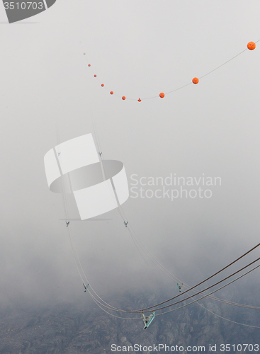 Image of Funicular disappearing in clouds