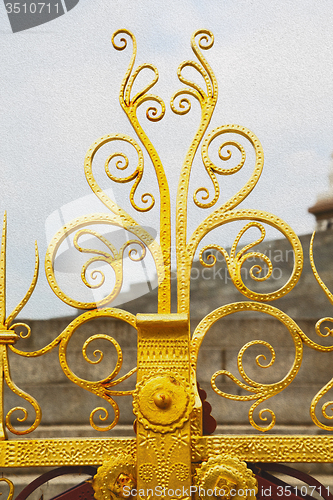 Image of   abstract gold in englan london antique floor   and background