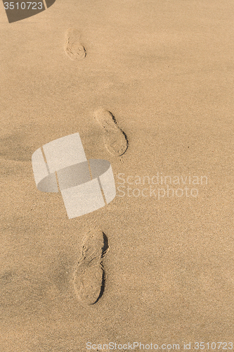 Image of Footprints in the sand