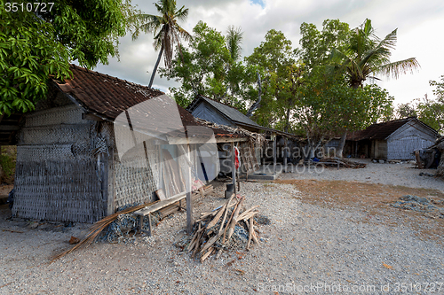 Image of indonesian house - shack on beach