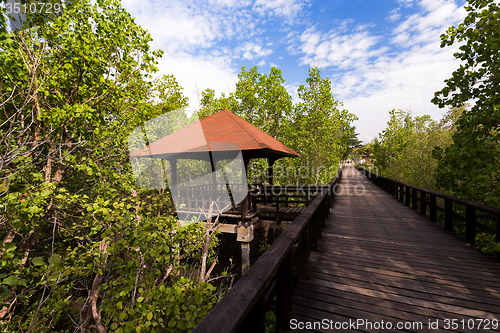 Image of Indonesian landscape with walkway