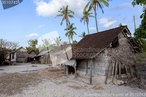 Image of indonesian house - shack on beach