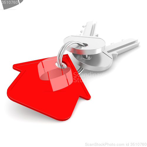 Image of Red house key