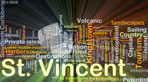 Image of St. Vincent background concept glowing