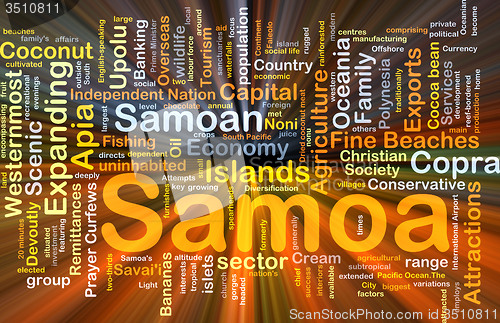 Image of Samoa background concept glowing