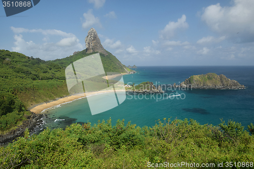 Image of Crystalline sea beach in Fernando de Noronha,Brazil