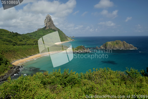 Image of Crystalline sea beach in Fernando de Noronha,Brazil