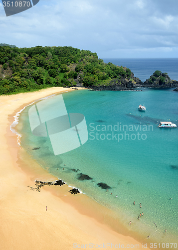 Image of Crystalline sea beach in Fernando de Noronha,Brazil