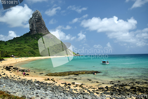 Image of Crystalline sea beach in Fernando de Noronha,Brazil