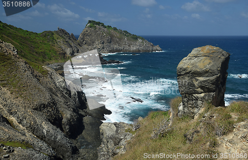 Image of Crystalline sea beach in Fernando de Noronha,Brazil