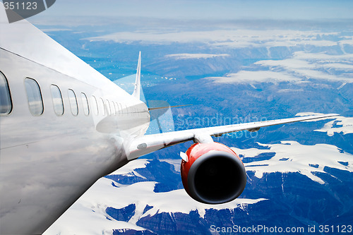 Image of Airplane over Iceland