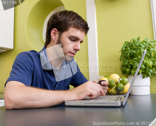 Image of Shopping at Home in Kitchen