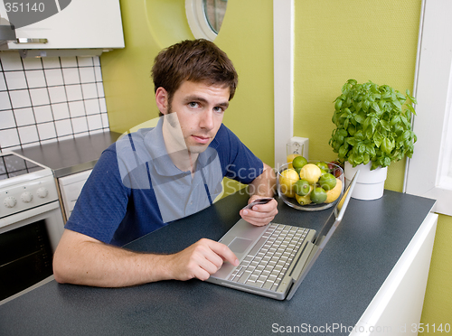 Image of Shopping at Home in Kitchen