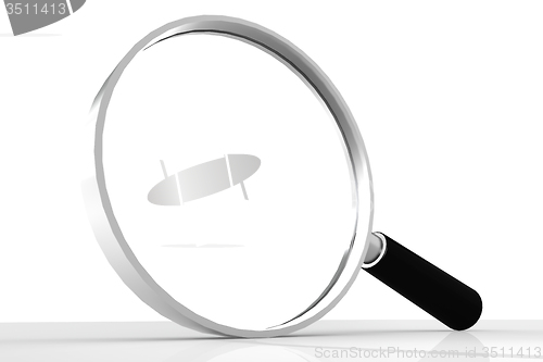 Image of Magnifying glass isolated with white background