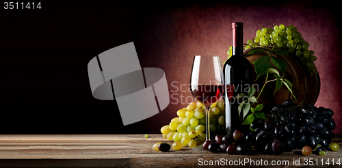 Image of Vine of grape with wine