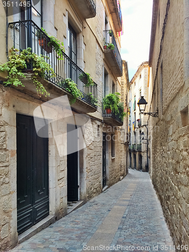 Image of Narrow street in Girona, Catalonia