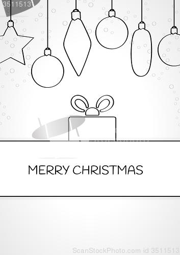 Image of linear christmas card
