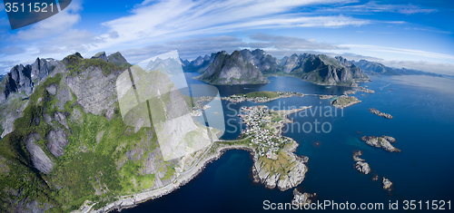 Image of Aerial panorama of Norway