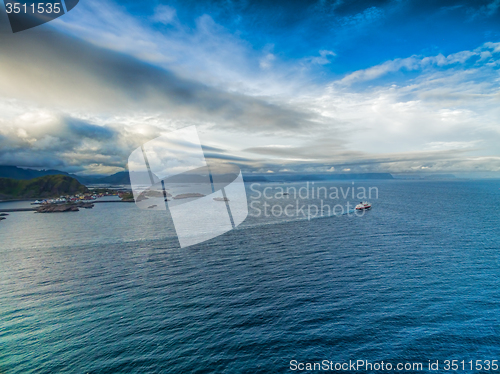 Image of Hurtigruten from air