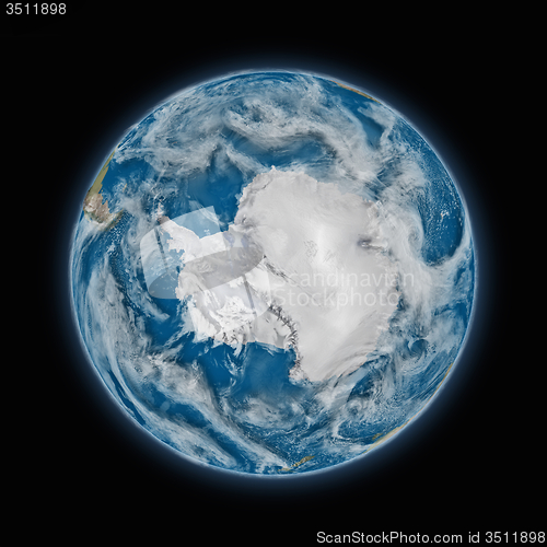 Image of Antarctica on planet Earth