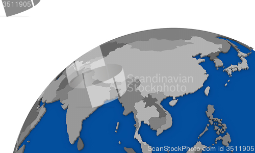 Image of southeast Asia on Earth political map