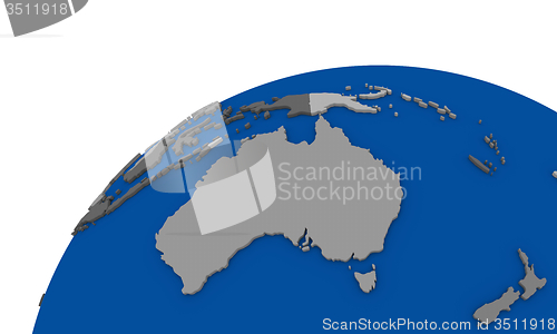 Image of Australia on Earth political map