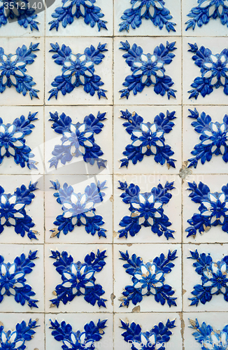 Image of Traditional Portuguese glazed tiles