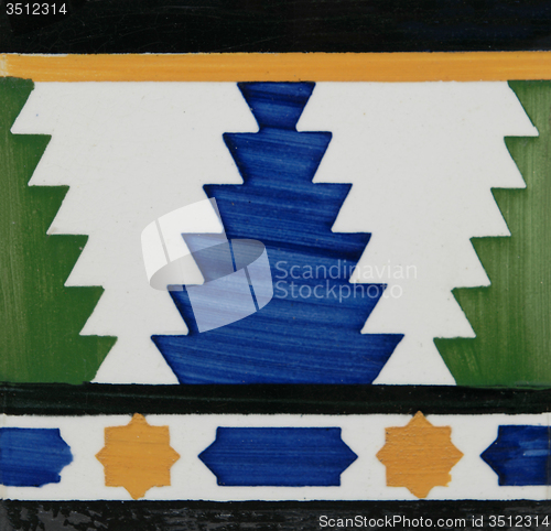 Image of Traditional Portuguese glazed tiles